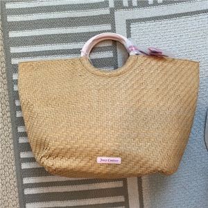 Juicy contour jute tote bag beach